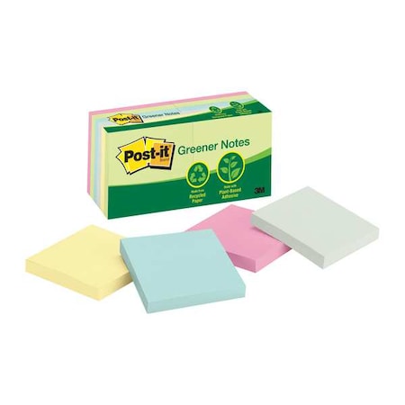 Recycled Sticky Notes, 3x3, Helsinki, PK12 MPN:654-RP-A