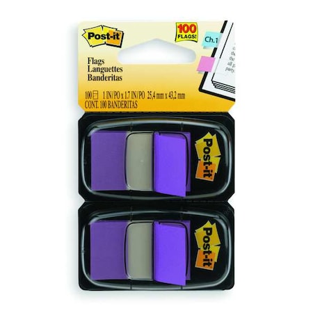 Sticky Flags, 1 x 1-3/4 In., Purple, PK2 MPN:680-PU2