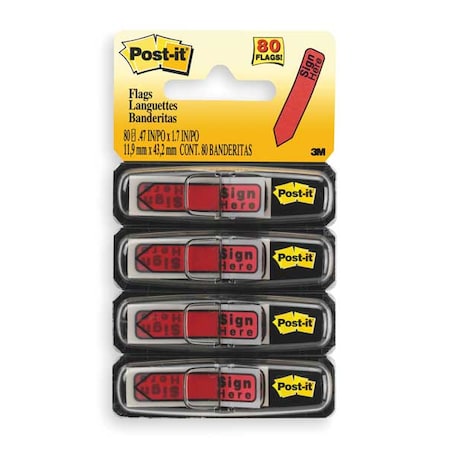 Sticky Arrow Flags, Sign Here, Red, PK4 MPN:684-RDSH