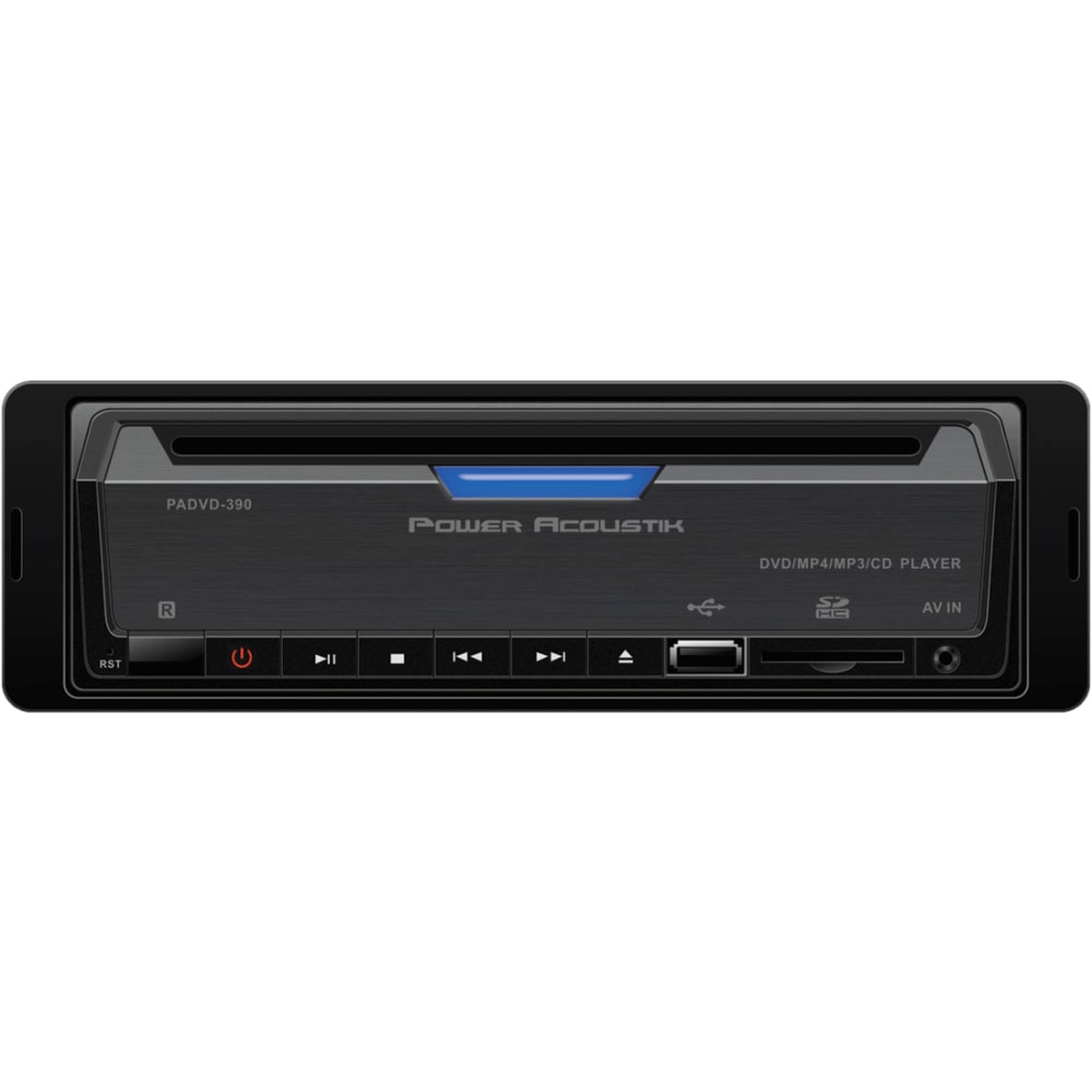 Power Acoustik PADVD-390 Car DVD Player - Single DIN - DVD Video, MPEG-4, DivX, XviD - SD, MultiMediaCard (MMC) - USB - Auxiliary Input - In-dash MPN:PADVD-390