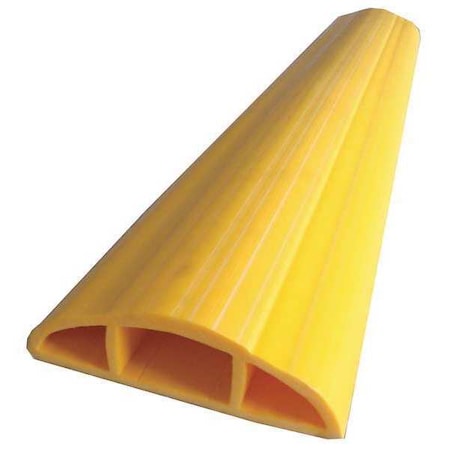 Cable Protector, 1-1/16 in H, 25 ft L, 3-1/4 in W, 1 Channel, PVC, Yellow (Formerly PowerFirst) MPN:4CEH8