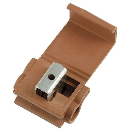 Insulation-Displacement Wire Connector, 10 AWG Max, 1 Port, Brown, Polypropylene Insulation, 600 V MPN:22EW63