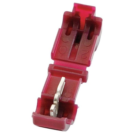 Insulation-Displacement Wire Connector, 18 AWG Max, 1 Port, Red, Nylon Insulation, 600 V, 50 PK MPN:22EW65