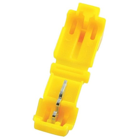 Insulation-Displacement Wire Connector, 12 AWG Max, 1 Port, Yellow, Nylon Insulation, 600 V, 50 PK MPN:22EW67