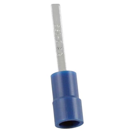 Pin Terminal, 14 AWG, 600 V, Vinyl Insulated, Blue, Crimp Termination Only, 100 PK MPN:5UGP4