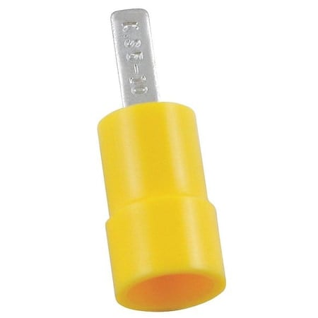 Pin Terminal, 10 AWG, 600 V, Vinyl Insulated, Yellow, Crimp Termination Only, 50 PK MPN:5UGP5