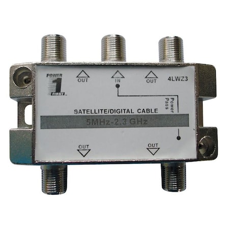 Cable Splitter, 4-Way, F-Type, 2.3 GHz MPN:4LWZ3