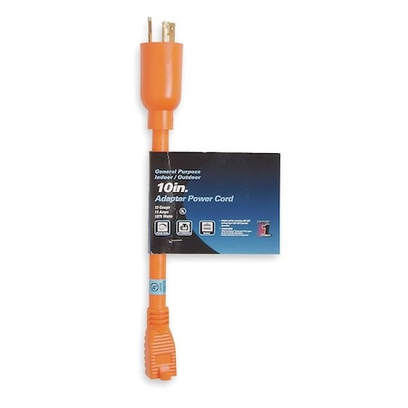 Adapter, Locking, L5-20P, 10 in., Orange MPN:1FD77