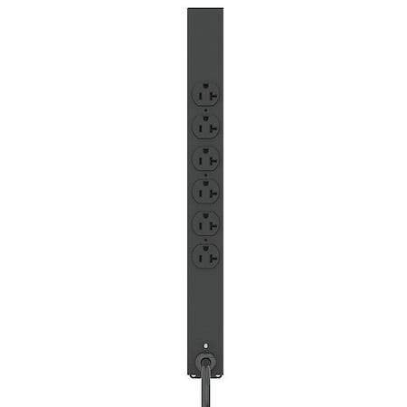 Power Strip, Surge, 5-20R, 5-20P, 6 ft., Black MPN:2MV43