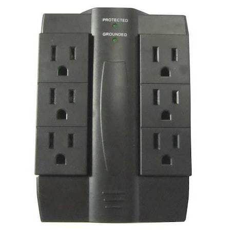 Plug Adapter, Surge, 5-15P, Black (Formerly PowerFirst) MPN:52NY38