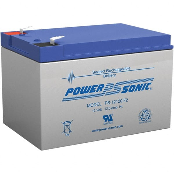 Rechargeable Lead Battery: 12V, Quick-Disconnect Terminal MPN:PS-12120F2