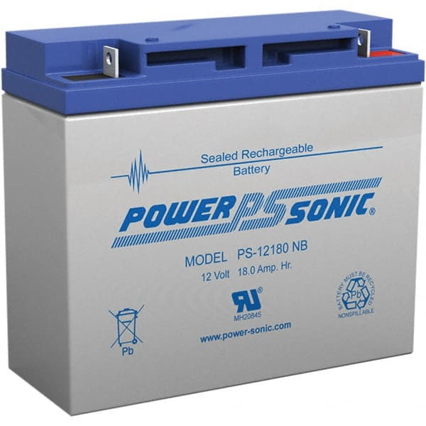 Rechargeable Lead Battery: 12V, Nut & Bolt Terminal MPN:PS-12180NB