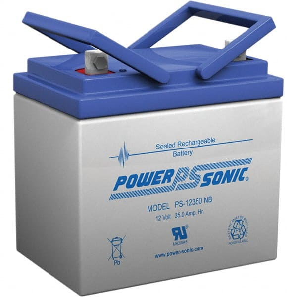 Rechargeable Lead Battery: 12V, Nut & Bolt Terminal MPN:PS-12350NB