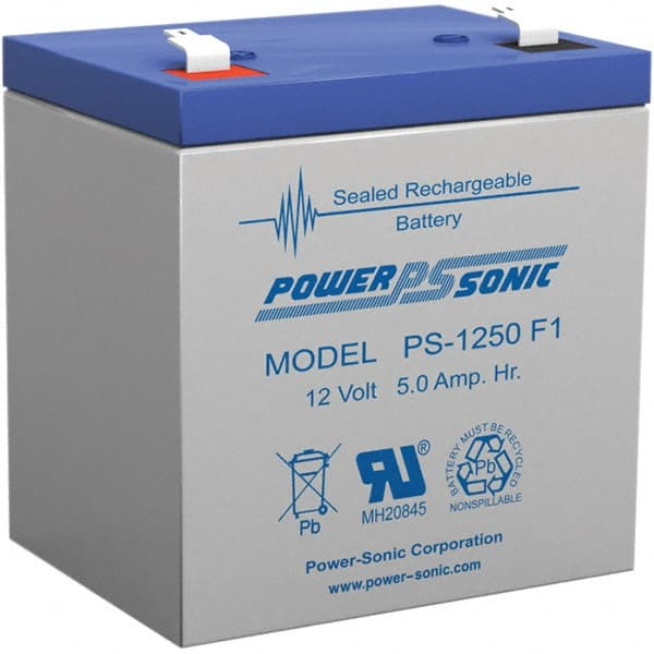 Rechargeable Lead Battery: 12V, Quick-Disconnect Terminal MPN:PS-1250F2