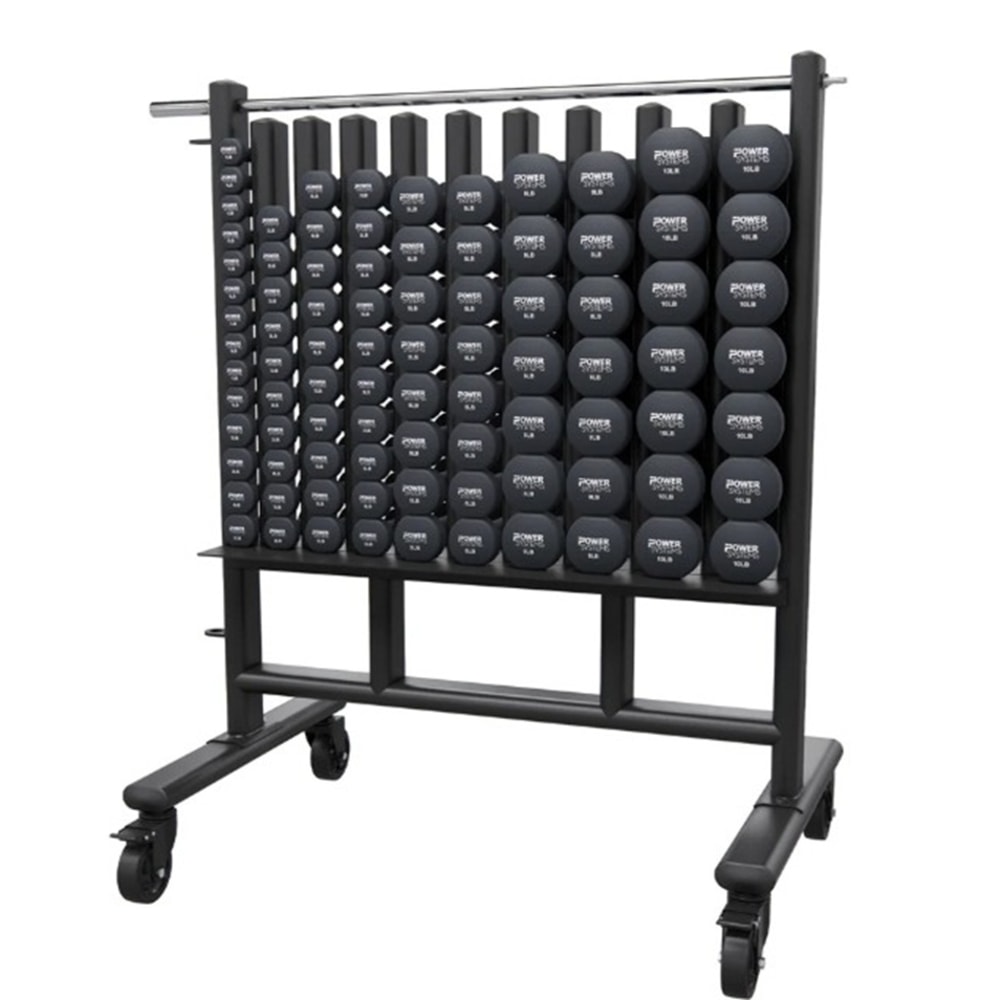 Power Systems Premium Neoprene Dumbbell Rack Set, 42inH x 24inW x 36inD, Black, Total Qty 1 MPN:62720
