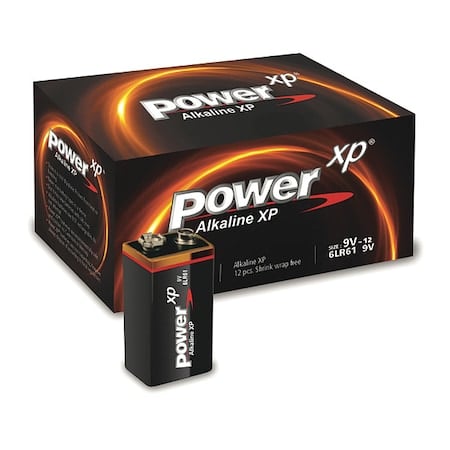 Power XP Alkaline Battery, 9V 9V DC 12 PK MPN:PH-9V-XP