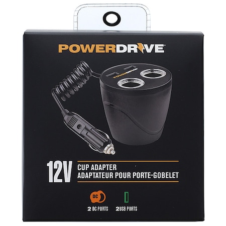 Cup Adapter, 4 Way, 12 V DC MPN:PD9022USB