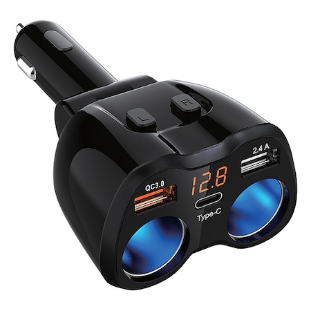 Adapter, 2-Way, 12 V DC, w/USB/ USB-C Ports MPN:PD9221USBCBL