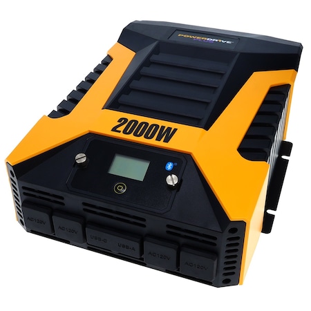 Power Inverter, Modified Sine Wave, 4, 000 W Peak, 2, 000 W Continuous, 4 Outlets MPN:PWD2000P