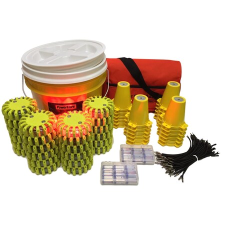 Cone Kit, Bucket, 24, Red Lt, Ylw Shell MPN:CKT-BUCKET24-R-Y