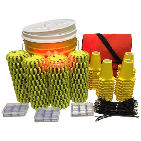Cone Kit, Bucket, 36, Red Lt, Ylw Shell MPN:CKT-BUCKET36-R-Y