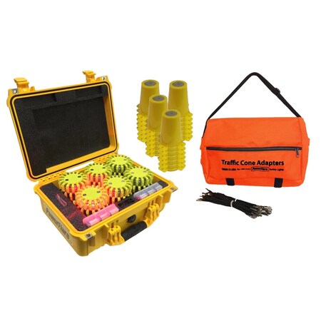 Cone Kit, Hrd Case, 24, Red Lt, Ylw Shell MPN:CKT-PFPACK24-R-Y