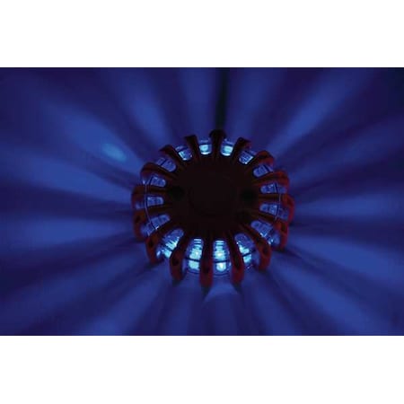 LED Road Flare, Blue (LED), Yellow (Shell), 4 in Length, (1) Battery MPN:PF210-B-Y