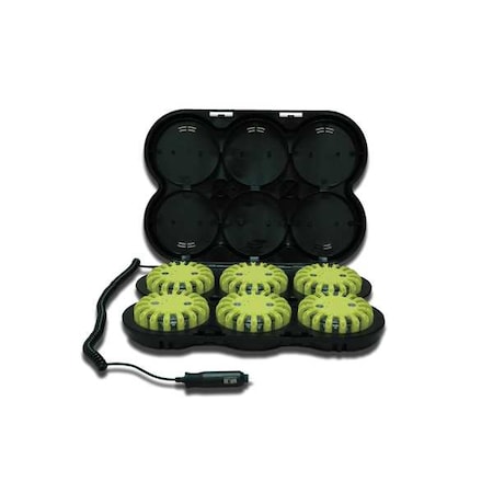 LED Road Flare Kit, Red (LED), Yellow (Shell), 4 in Length MPN:PF6P-210R-R-Y