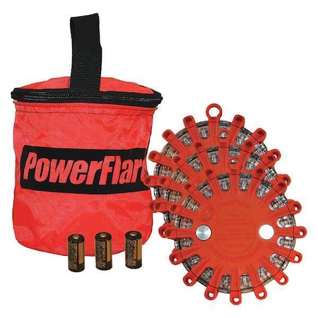LED Road Flare, Orange (Bag), Amber (LED), Orange (Shell), 4 in Length MPN:SP3O-A-O
