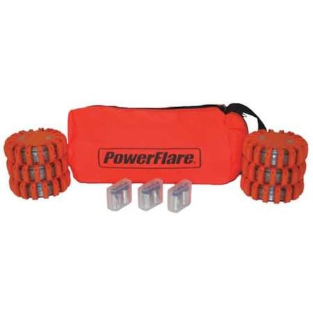LED Road Flare, Orange (Bag), Amber (LED), Orange (Shell), 4 in Length MPN:SP6O-A-O