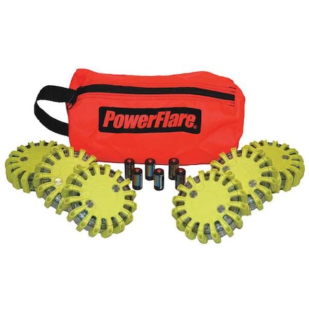 LED Road Flare, Orange (Bag), Amber (LED), Yellow (Shell), 4 in Length MPN:SP6O-A-Y