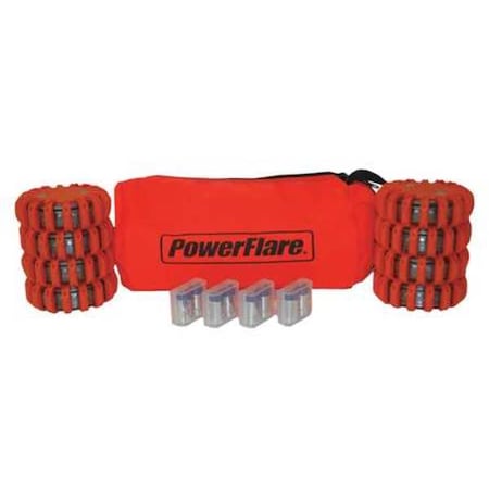 LED Road Flare, Orange (Bag), Amber (LED), Orange (Shell), 4 in Length MPN:SP8O-A-O