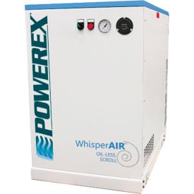Powerex SES050822HP 5 HP Oil-less Scroll Compressor 13 Gallon Horizontal 145 PSI 3 Phase 208V SES050822HP