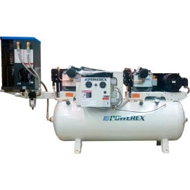 Powerex STD151364HP 10HP Oil-less Scroll Comp. 80 Gal Horiz 145 PSI 1 Ph 208-230V Refrigerated Dryer STD151364HP