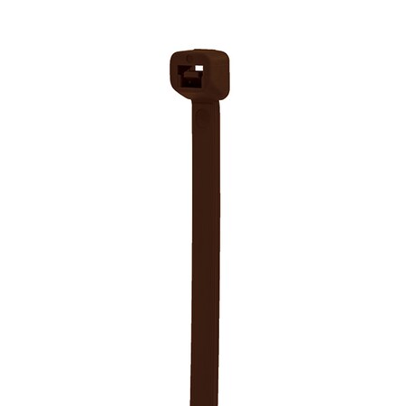 Cable Tie, 8 in L, 2 in Max Bundle Dia., Brown, Nylon 6/6, 40 lb Strength MPN:GRP-840BR