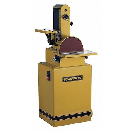 Belt and Disc Sander, 1 1/2 hp, 12 in Disc Dia, 2375 RPM Disc Speed, Corded, 230 V V MPN:1791291K
