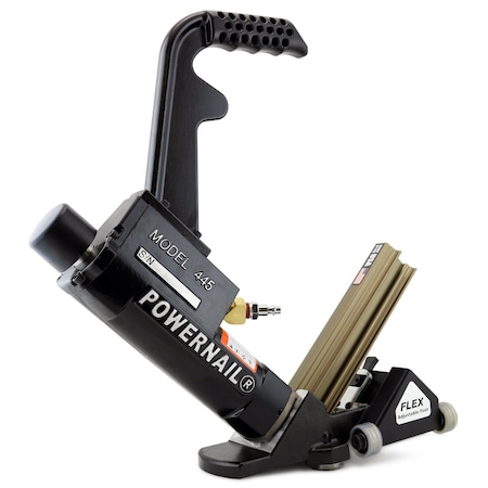 445PRLSW Pneumatic 16-Gauge L-Cleat Flooring Nailer w/ Adjustable Rolling Base MPN:445PRLSW