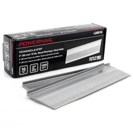 Collated Flooring Nail, 2 in L, 16, L-Head Head, 1000 PK MPN:L20016