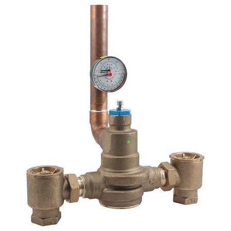 Mixing Valve, Lead Free Brass, 125 psi MPN:LFSH1434 W/TP GAUGE