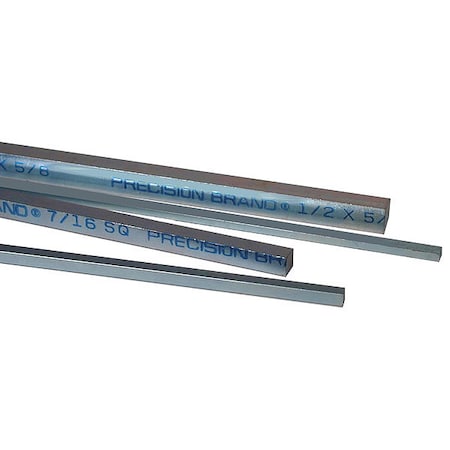 Machine Key, Square End, Steel, 12 in L, 3/16 in Sq, 6 PK MPN:14200