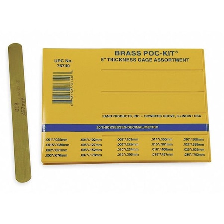 Feeler Gauge Set, Dimension Type 