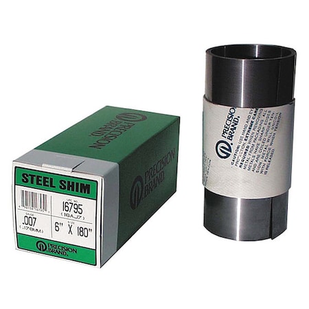 Shim Stock, Roll, Cold Low Stl, 0.0080 In MPN:16800