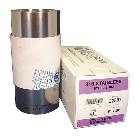 Shim Stnless Steel 316, .007 x 12 x 100