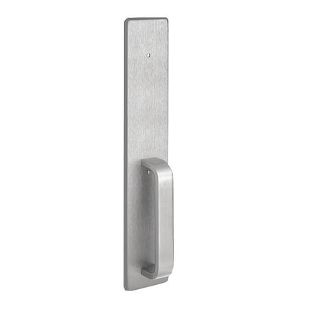 Exit Device Trim, Silver, Overall 2-3/4
