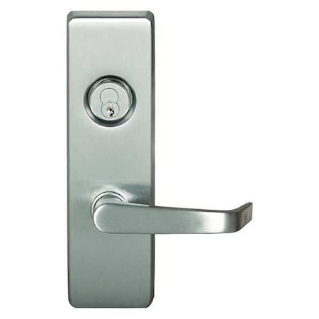 Exit Device Trim, Silver, Overall 2-7/8