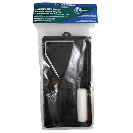 Paint Roller Kit, 4 in., Foam, All Paints MPN:53861