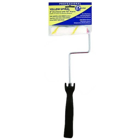 Mini Paint Roller Frame, Cageless, Plastic Handle, 4