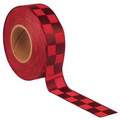 Flagging Tape Red/Black 300ft x 1-3/8 In MPN:CKRBK-200