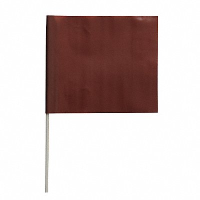 Marking Flag Brown Blank PVC PK100 MPN:F4524BRN-200