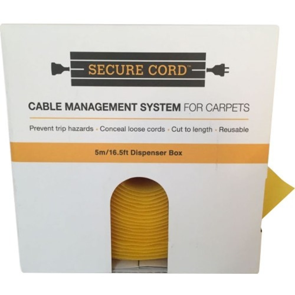 SecureCord Cable Management for Carpets - Yellow - Nylon MPN:ASC5Y